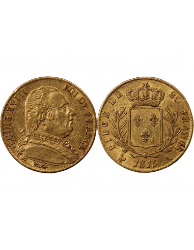 LOUIS XVIII - 20 FRANCS OR 1815 A PARIS