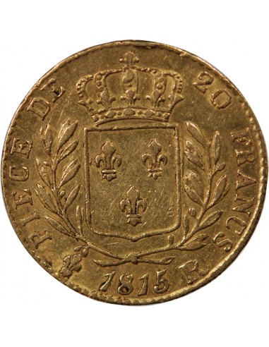LOUIS XVIII - 20 FRANCS OR 1815 R LONDRES﻿