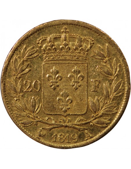 LOUIS XVIII - 20 FRANCS OR 1819 A PARIS