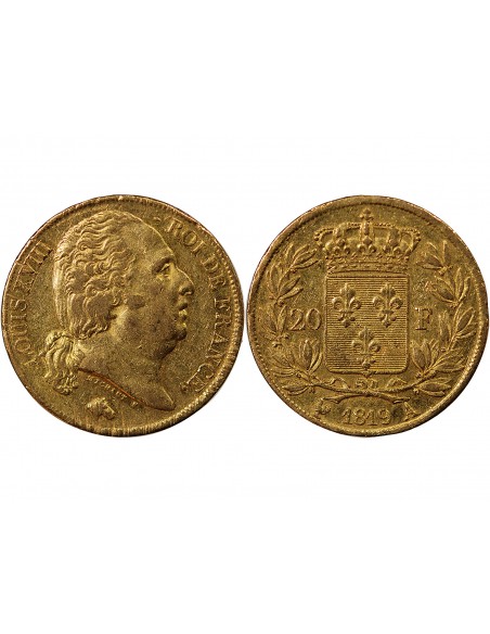 LOUIS XVIII - 20 FRANCS OR 1819 A PARIS