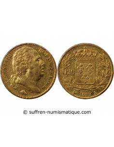 LOUIS XVIII - 20 FRANCS OR 1819 A PARIS