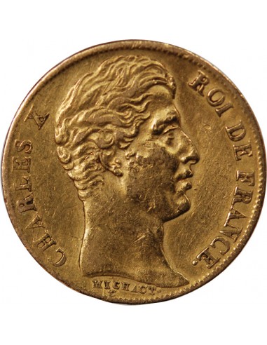 CHARLES X - 20 FRANCS OR 1828 A PARIS "4,5 Feuilles"﻿