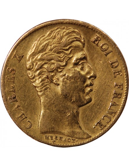 CHARLES X - 20 FRANCS OR 1828 A PARIS "4,5 Feuilles"﻿