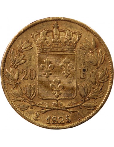 20 FRANCS OR CHARLES X 1825 A PARIS "4,5 Feuilles"