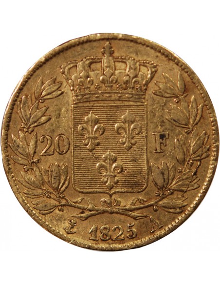 20 FRANCS OR CHARLES X 1825 A PARIS "4,5 Feuilles"