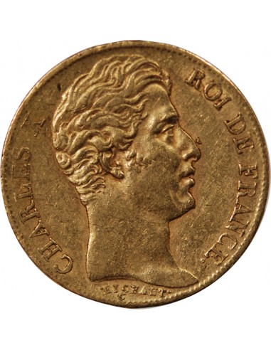 20 FRANCS OR CHARLES X 1825 A PARIS "4,5 Feuilles"