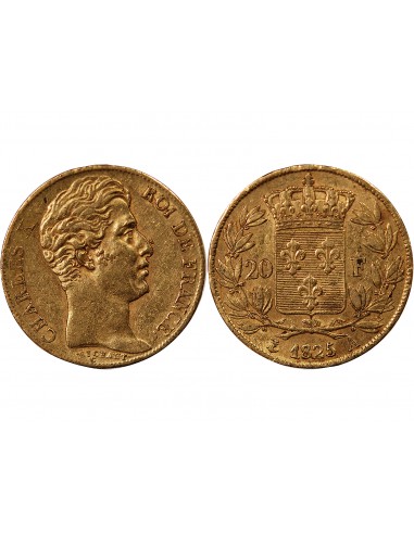 20 FRANCS OR CHARLES X 1825 A PARIS "4,5 Feuilles"