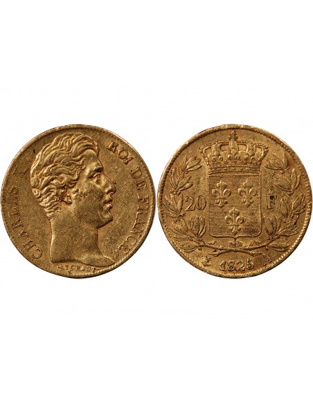 20 FRANCS OR CHARLES X 1825 A PARIS "4,5 Feuilles"