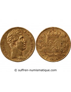 20 FRANCS OR CHARLES X 1825 A PARIS "4,5 Feuilles"