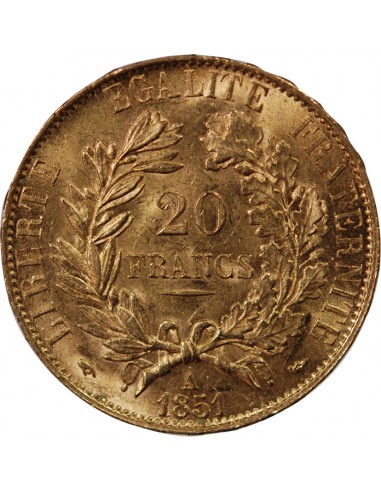 CERES - 20 FRANCS OR 1851 A PARIS﻿