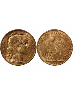 MARIANNE, COQ - 20 FRANCS OR 1900 2