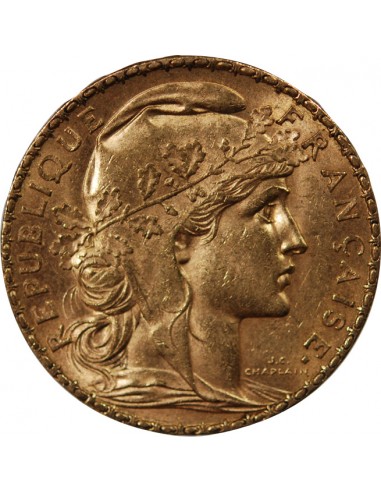 MARIANNE, COQ - 20 FRANCS OR 1900