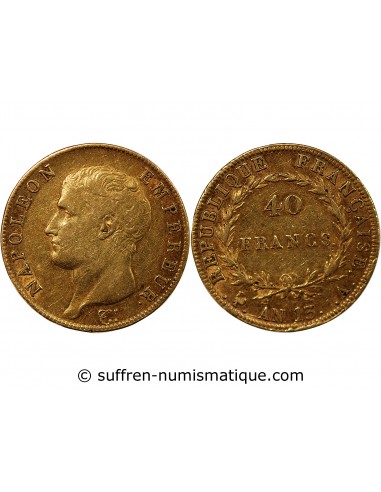 NAPOLEON Ier - 40 FRANCS OR AN 13 A PARIS﻿﻿