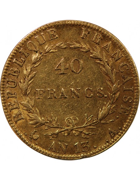 NAPOLEON Ier - 40 FRANCS OR AN 13 A PARIS﻿﻿