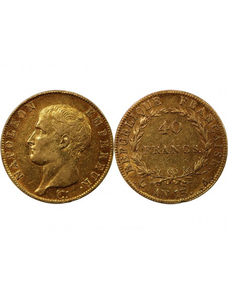 NAPOLEON Ier - 40 FRANCS OR AN 13 A PARIS﻿﻿