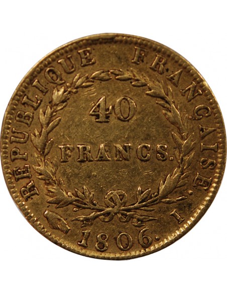 NAPOLEON Ier﻿ - 40 FRANCS OR 1806 I LIMOGES