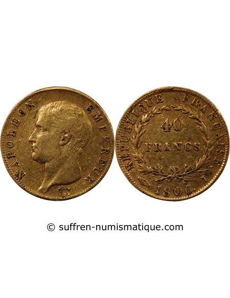 NAPOLEON Ier﻿ - 40 FRANCS OR 1806 I LIMOGES