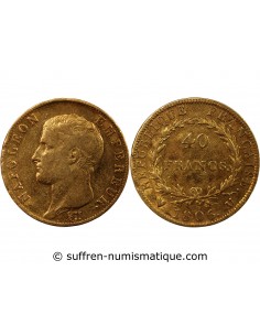 NAPOLEON Ier﻿ - 40 FRANCS OR 1806 U TURIN