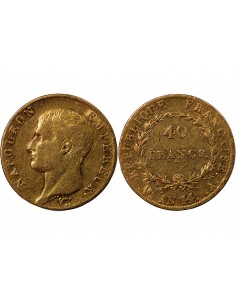 NAPOLEON Ier ﻿- 40 FRANCS OR Ier AN 14 A PARIS﻿ "calendrier révolutionnaire" 2