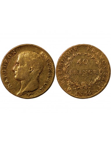 NAPOLEON Ier ﻿- 40 FRANCS OR Ier AN 14 A PARIS﻿ "calendrier révolutionnaire"