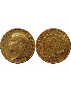 NAPOLEON Ier﻿ - 40 FRANCS OR 1806 U TURIN 2