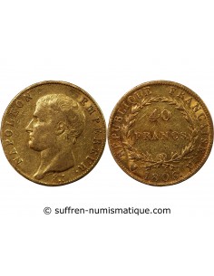 NAPOLEON Ier﻿ - 40 FRANCS OR 1806 U TURIN