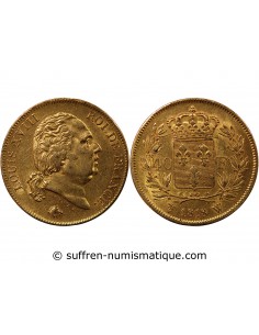 40 FRANCS OR LOUIS XVIII 1818 W LILLE