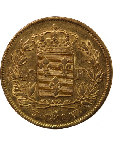 40 FRANCS OR LOUIS XVIII 1818 W LILLE