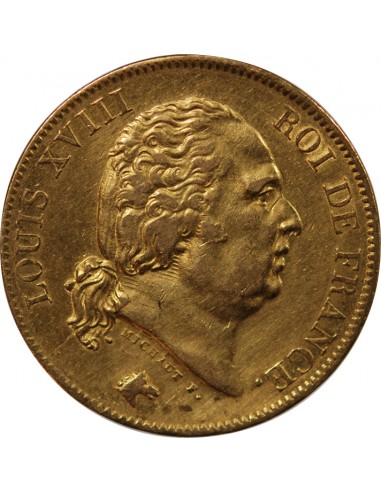 40 FRANCS OR LOUIS XVIII 1818 W LILLE