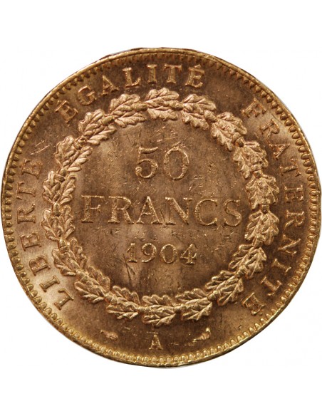 GENIE ﻿- 50 FRANCS OR 1904 A PARIS﻿
