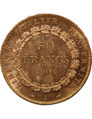 GENIE ﻿- 50 FRANCS OR 1904 A PARIS﻿