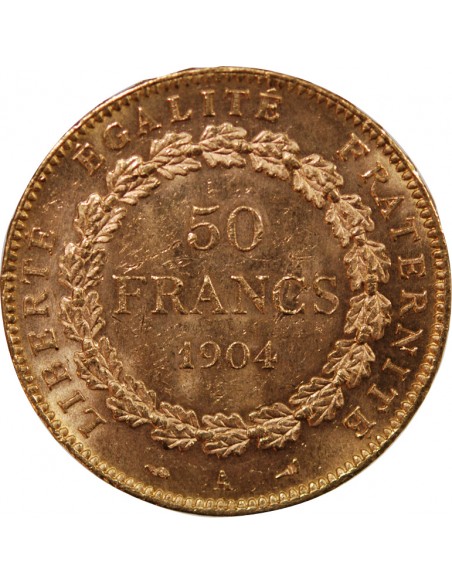 GENIE ﻿- 50 FRANCS OR 1904 A PARIS﻿