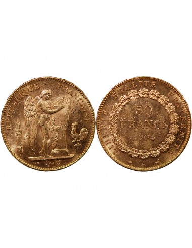 GENIE ﻿- 50 FRANCS OR 1904 A PARIS﻿
