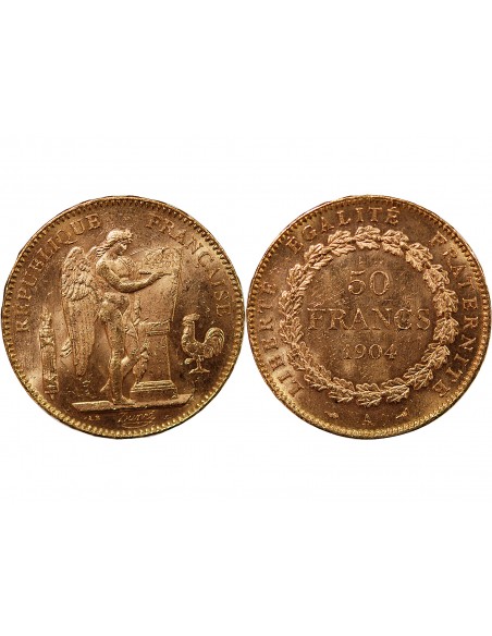 GENIE ﻿- 50 FRANCS OR 1904 A PARIS﻿