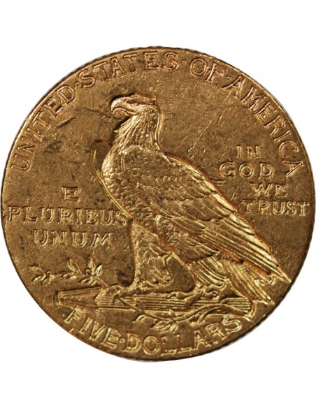 USA, INDIEN - 5 DOLLARS OR 1910 S SAN FRANCISCO