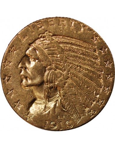 USA, INDIEN - 5 DOLLARS OR 1910 S SAN FRANCISCO