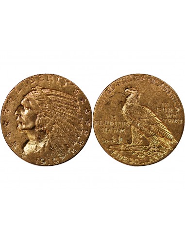 USA, INDIEN - 5 DOLLARS OR 1910 S SAN FRANCISCO