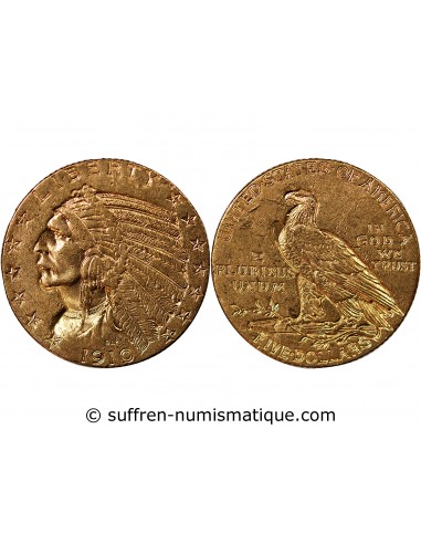 USA, INDIEN - 5 DOLLARS OR 1910 S SAN FRANCISCO