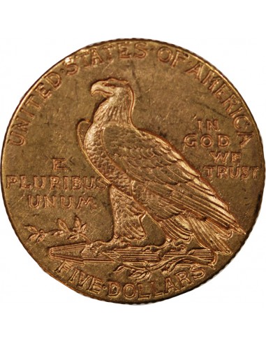 USA, INDIEN - 5 DOLLARS OR 1910 PHILADELPHIE