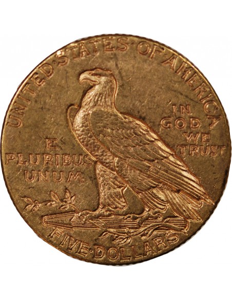 USA, INDIEN - 5 DOLLARS OR 1910 PHILADELPHIE