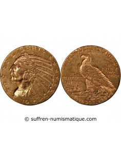 USA, INDIEN - 5 DOLLARS OR 1910 PHILADELPHIE