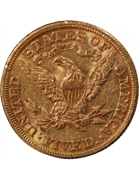 USA, LIBERTY - 5 DOLLARS OR 1895 PHILADELPHIE