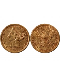 USA, LIBERTY - 5 DOLLARS OR 1895 PHILADELPHIE 2