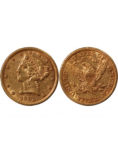 USA, LIBERTY - 5 DOLLARS OR 1895 PHILADELPHIE