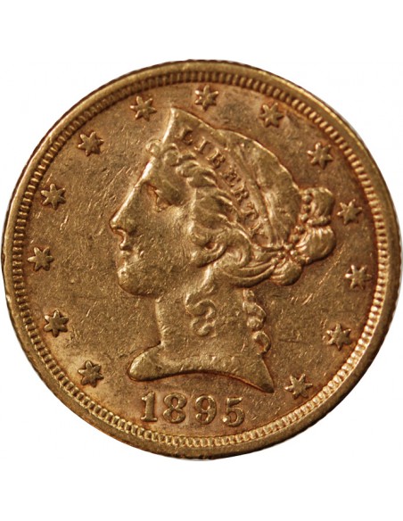 USA, LIBERTY - 5 DOLLARS OR 1895 PHILADELPHIE