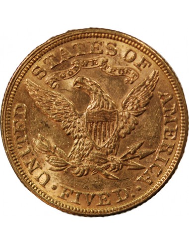 USA, LIBERTY - 5 DOLLARS OR 1892 PHILADELPHIE