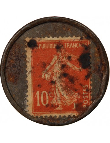 AUX DAMES DE FRANCE, BORDEAUX - TIMBRE MONNAIE 10 Cts Rouge