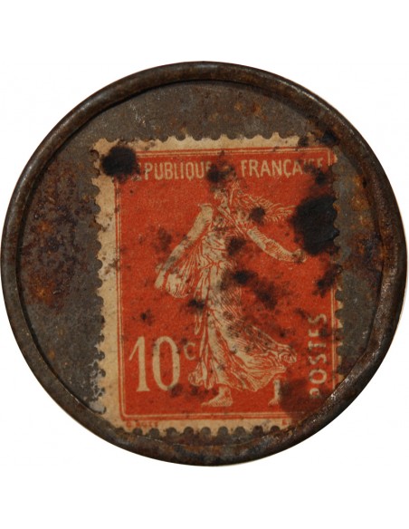 AUX DAMES DE FRANCE, BORDEAUX - TIMBRE MONNAIE 10 Cts Rouge