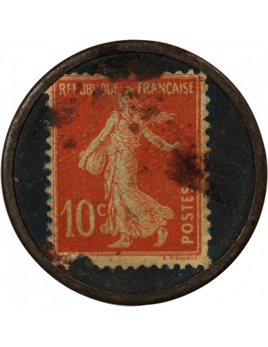 RHUM CHARLESTON, PARIS - TIMBRE MONNAIE 10 Cts Rouge