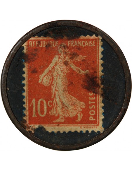 RHUM CHARLESTON, PARIS - TIMBRE MONNAIE 10 Cts Rouge